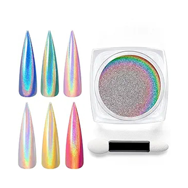 Holografisches Regenbogen-Laser-Glitzer-Nagelpulver