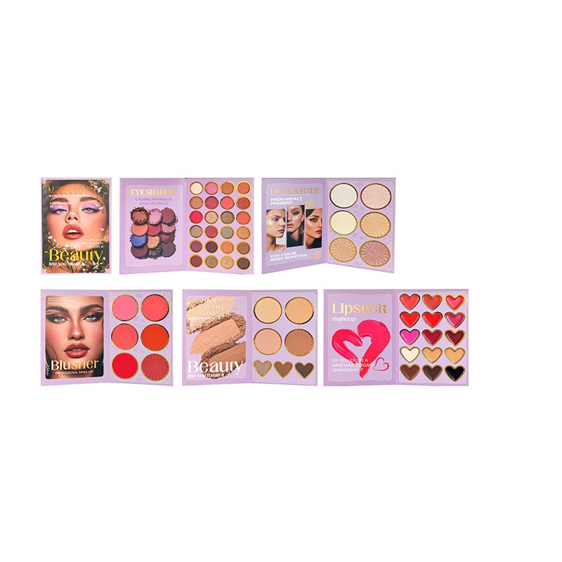 Einfach zu tragen 5-layer-Buch-Lidschatten-Make-up